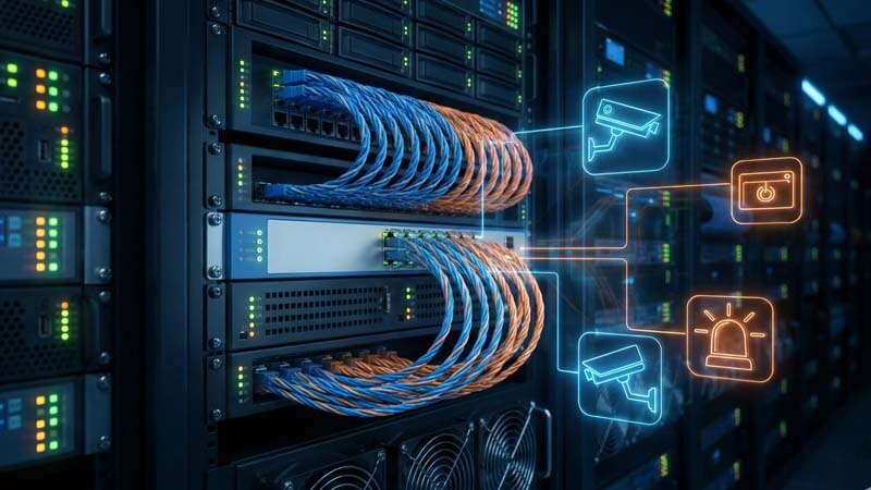 Интеграция систем видеонаблюдения и пожарной сигнализации в серверной стойке