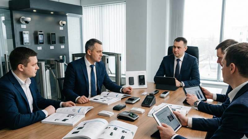 Презентация оборудования СКУД и систем безопасности в переговорной